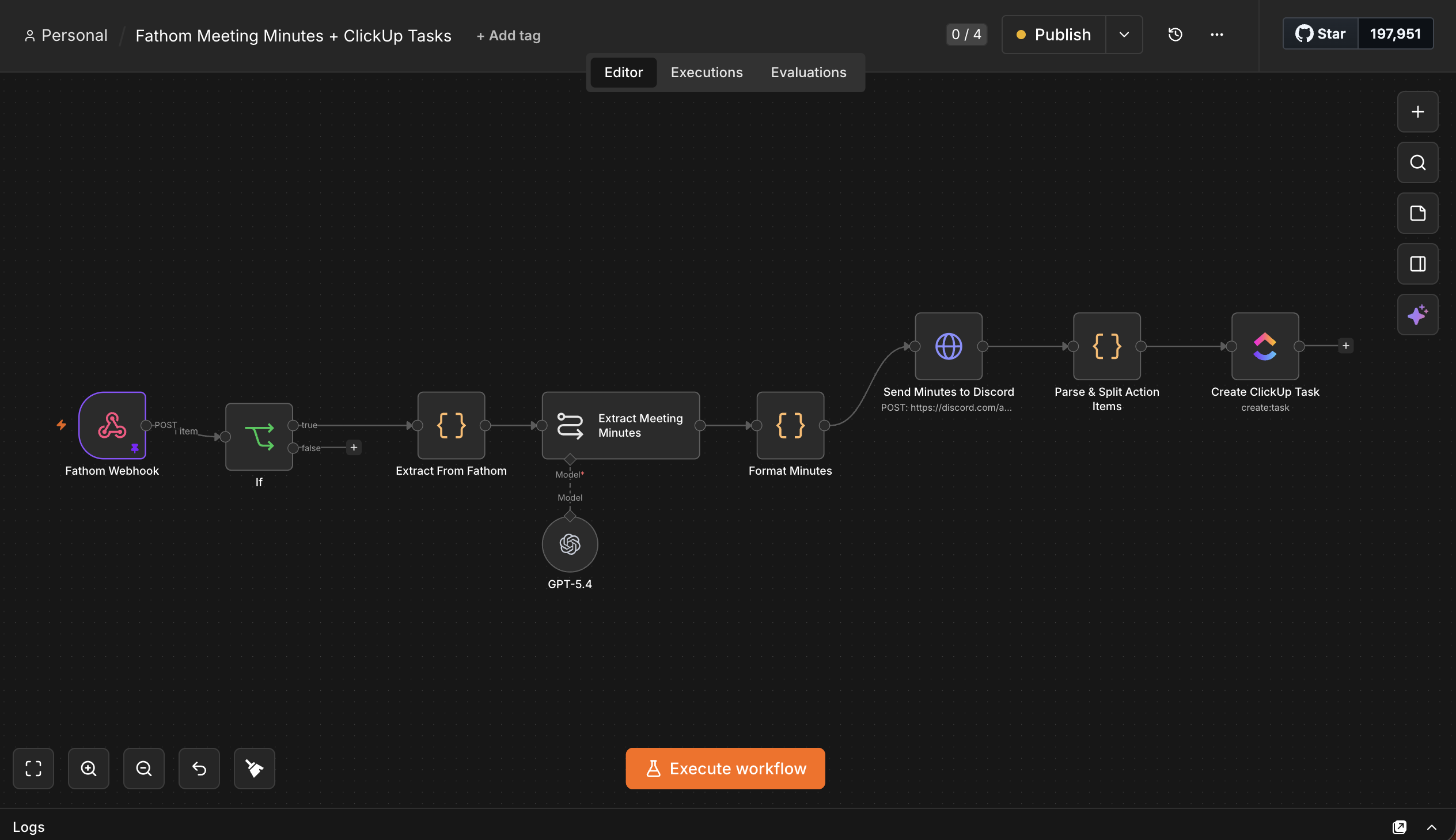 Meeting Minutes to Tasks (Fathom)